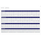 ASICS Gel Venture 9 - Mens size chart displays US, UK, EU, and CM sizes in a grid for easy comparison; includes trail running shoes plus women’s, youth, and wrestling categories. Sizes are shown in rows and columns for conversion.