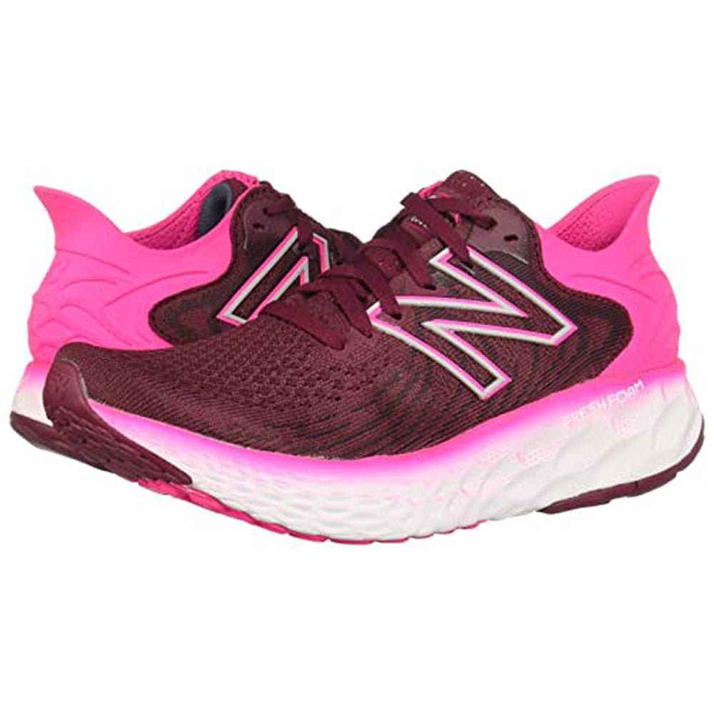 New Balance 1080 Fresh Foam W1080G11 - Women's Garnet/Pink Glo Shoe Deals Outlet