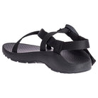 The Chaco Z/Cloud - Women is a black Classic Sandal with adjustable straps, a podiatrist-certified footbed, and a thick, sturdy sole, shown from the rear.
