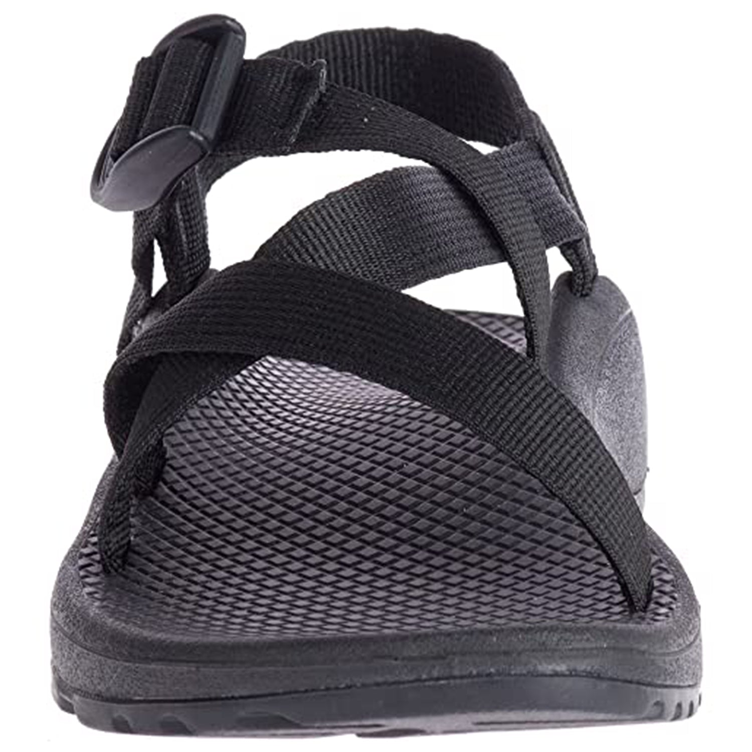 The Chaco Z/Cloud - Women sandal is shown from the front, featuring adjustable crisscross straps, a podiatrist-certified footbed, an open-toe design, and a durable sole.