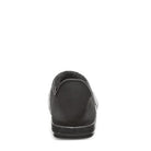A black BEARPAW Harry Slipper for men, shown from the back with a low heel and plush lined interior, offers warmth and comfort—displayed on a plain white background.