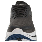 Front view of the Saucony Endorphin Shift 3 Running Shoe - Mens, featuring a breathable mesh upper, PWRRUN foam midsole, black laces, white midsole, blue and black outsole, and subtle logo detail near the tongue.