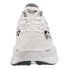 Front view of the Saucony Guide 16 Running Shoe for men, featuring a white mesh upper with light gray accents and white laces—designed for cushioned comfort during running and sports activities.