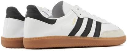 The adidas Samba Decon Shoes for men feature a white leather upper, black stripes, black heel tabs, and gum rubber soles—offering a timeless look.