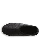 Top view of a single BEARPAW Harry Slippers - Mens in black, featuring a closed toe, open heel, and soft padded texture—ideal cozy slippers for relaxing comfort.