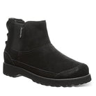 The BEARPAW Nick Boots - Mens feature black suede, an ankle-high design, side zipper, rugged rubber sole, and visible stitching—perfect for casual style or outdoor adventures.