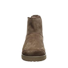 The Nick Boots - Mens by BEARPAW feature brown suede, a rounded toe, and a textured rubber sole, displayed front-facing on a plain white background.