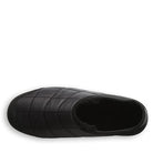 Seen from above, the BEARPAW Harry Slippers - Mens feature a black, quilted design with a closed toe, curved sides, open back, and plush lining—all against a plain white background. Ideal for anyone seeking cozy comfort.