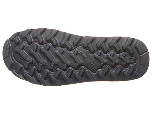 Rugged black sole with wavy tread for traction; BEARPAW logo at center. Perfect for pairing with BEARPAW Virginia Boots - Womens or other sheepskin/wool styles featuring NeverWet technology.
