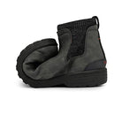 The Hey Dude Scott Grip Boots - Mens, in black, feature a weather-ready design with a flexible sole that folds easily, a textured knit ankle panel, rear pull tab, and an ultra grip outsole for enhanced stability.