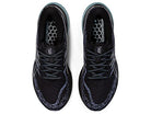 The ASICS Gel Kayano 29 - Mens running shoes feature patterned soles and blue accents, shown from above on a white background, delivering enhanced stability for every stride.