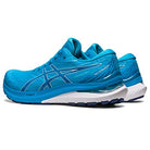 A pair of ASICS Gel Kayano 29 - Mens running shoes in bright blue with white and dark blue accents, signature side stripe logo, and cushioned sole for stability, displayed side by side on a white background.