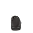 Rear view of BEARPAW Harry Slippers - Mens in black, featuring a slightly textured sole and plush interior, shown against a plain white background.