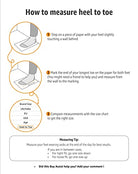 An illustrated guide shows three steps to measure foot length for the perfect fit of BEARPAW Virginia Boots - Women’s, plus a tip to measure at day’s end and a size chart for UK, EU, and USA sizes.