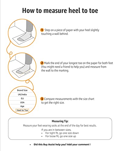 An illustrated guide shows three steps to measure foot length for the perfect fit of BEARPAW Virginia Boots - Women’s, plus a tip to measure at day’s end and a size chart for UK, EU, and USA sizes.