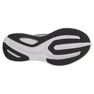 A close-up of the Saucony Guide 16 - Womens shows the black and white patterned rubber sole with grooves for traction and PWRRUN foam for cushioned support.
