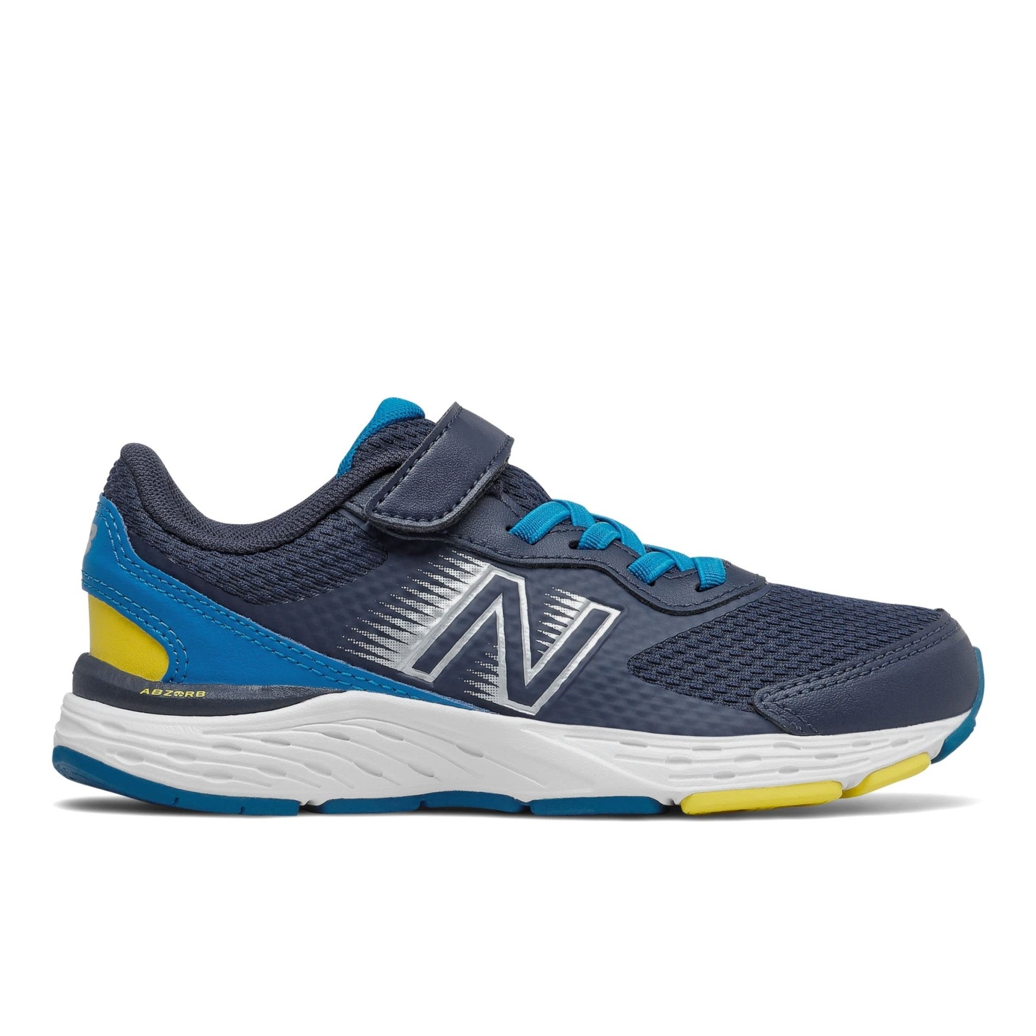 New Balance 680 v6 - Kids Natural Indigo/Wave/Citra Yellow Shoe Deals Outlet