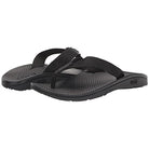 A pair of Chaco Classic Flip - Men sandals with textured rubber ChacoGrip soles and wide black fabric straps, shown angled on a white background.