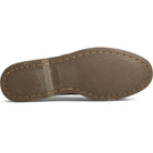 The image shows the brown rubber sole of the Sperry A/O 2-EYE LEATHER mens boat shoe, photographed from below. Visible stitching outlines the edge, and the surface features a smooth yet slightly textured finish.