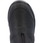 Close-up of the toe and upper front of the Apex Mid Zip - Men boot by The Original Muck Boot Company, showing its sleek, seamless design and strong build for dependable waterproof protection.