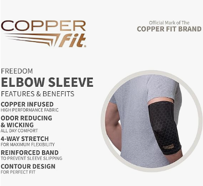 Copperfit Unisex Adult Compression Sleeve Elbow - Unisex