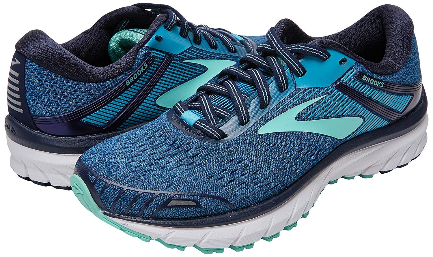 Brooks Adrenaline GTS 18 - Women's Blue/Mint/Pink Shoe Deals Outlet