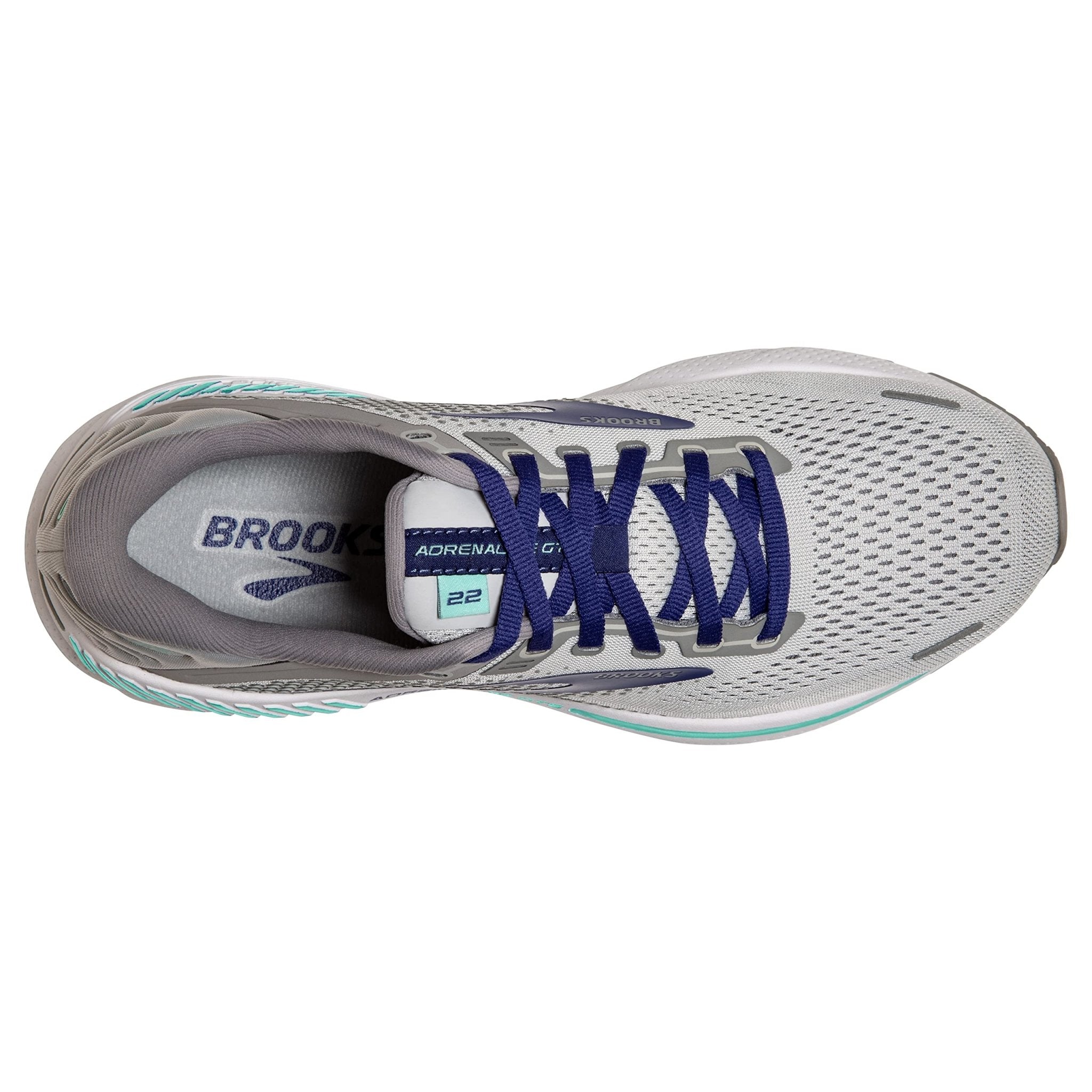Brooks Adrenaline GTS 22 - Women's Alloy/Blue/Green Shoe Deals Outlet