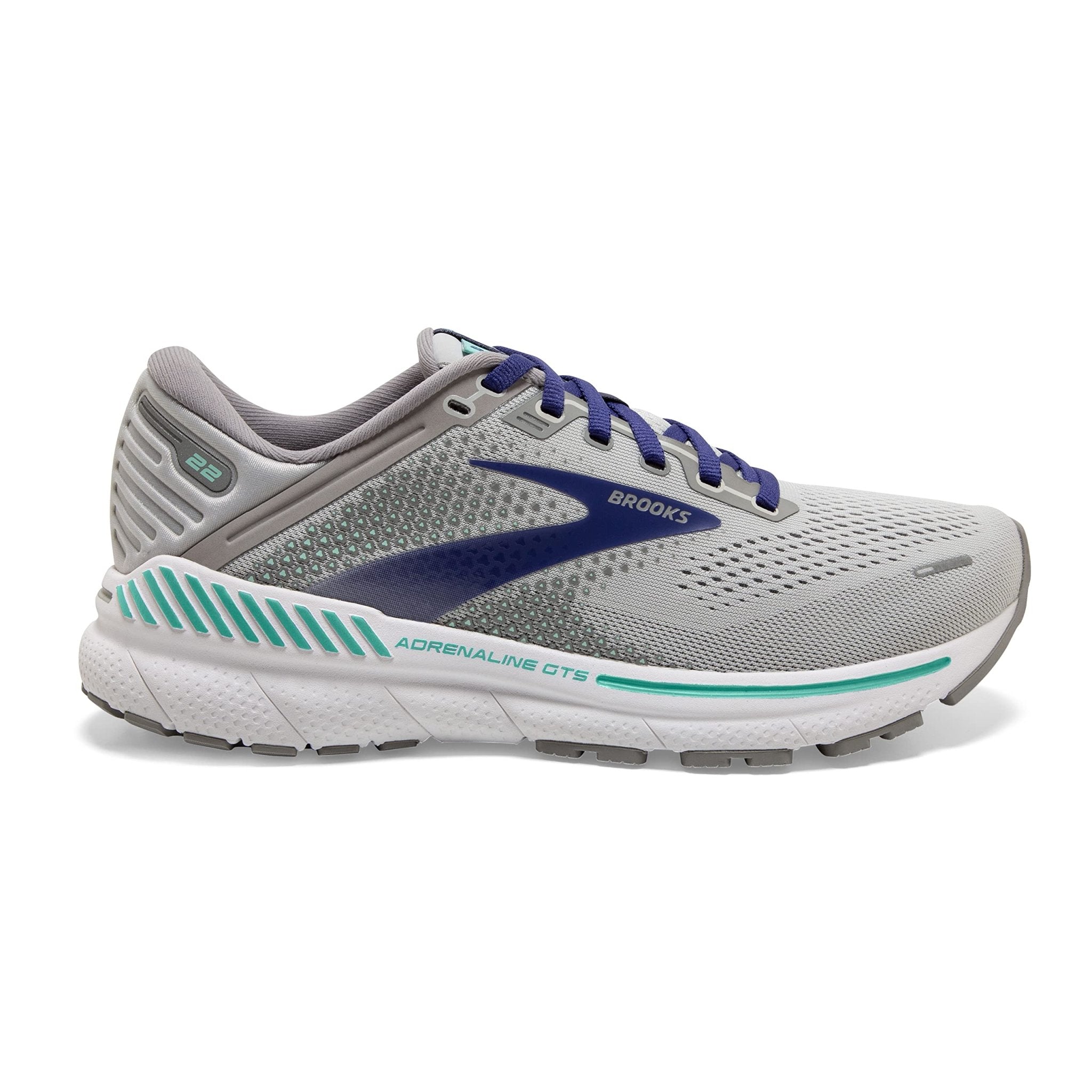 Brooks Adrenaline GTS 22 - Women's Alloy/Blue/Green Shoe Deals Outlet