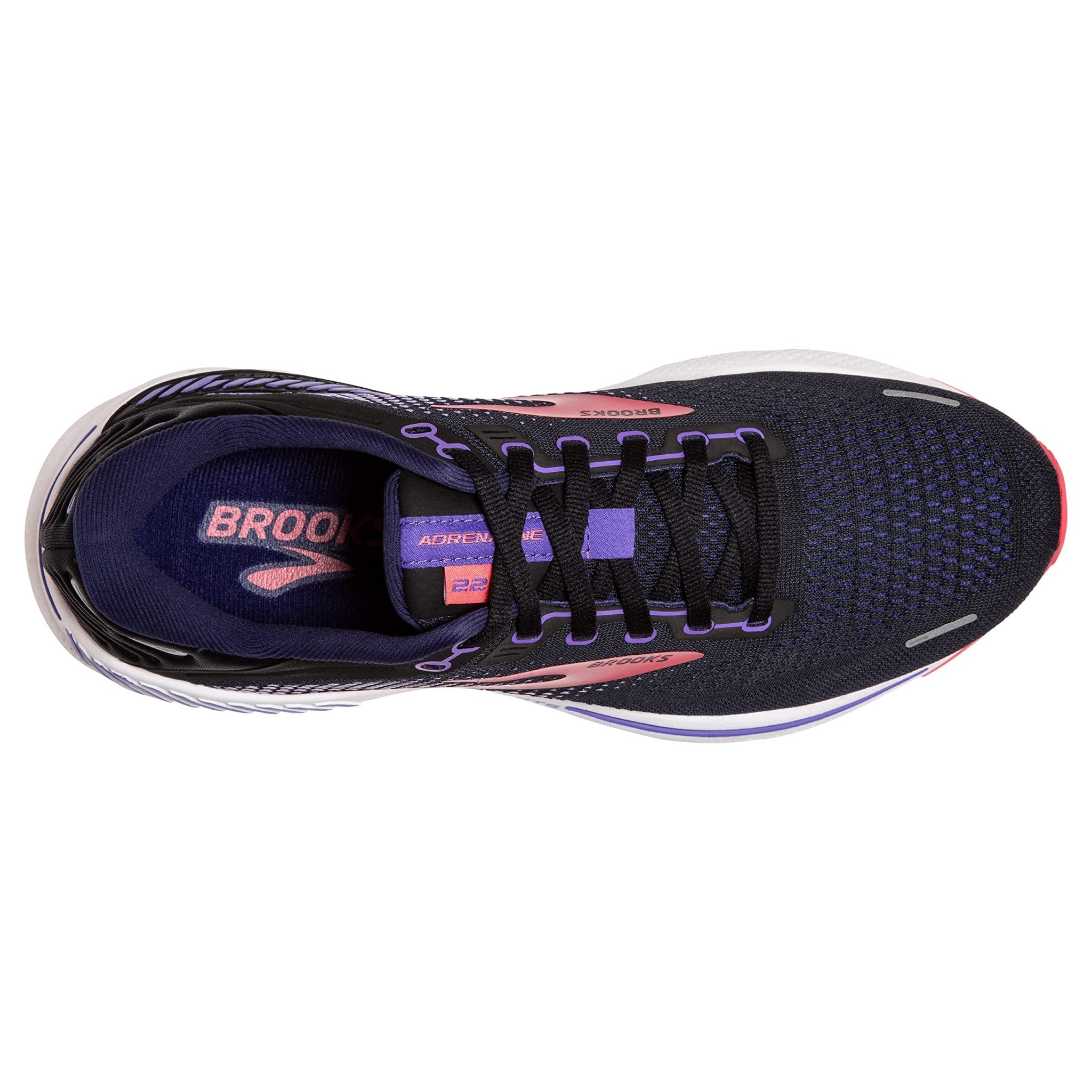 Brooks Adrenaline GTS 22 - Women's Black/Purple/Coral Shoe Deals Outlet