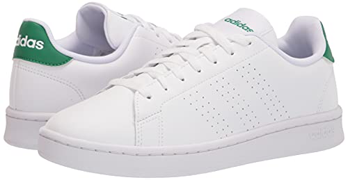 adidas Advantage - Men's White/White/Green Shoe Deals Outlet
