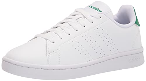 adidas Advantage - Men's White/White/Green Shoe Deals Outlet