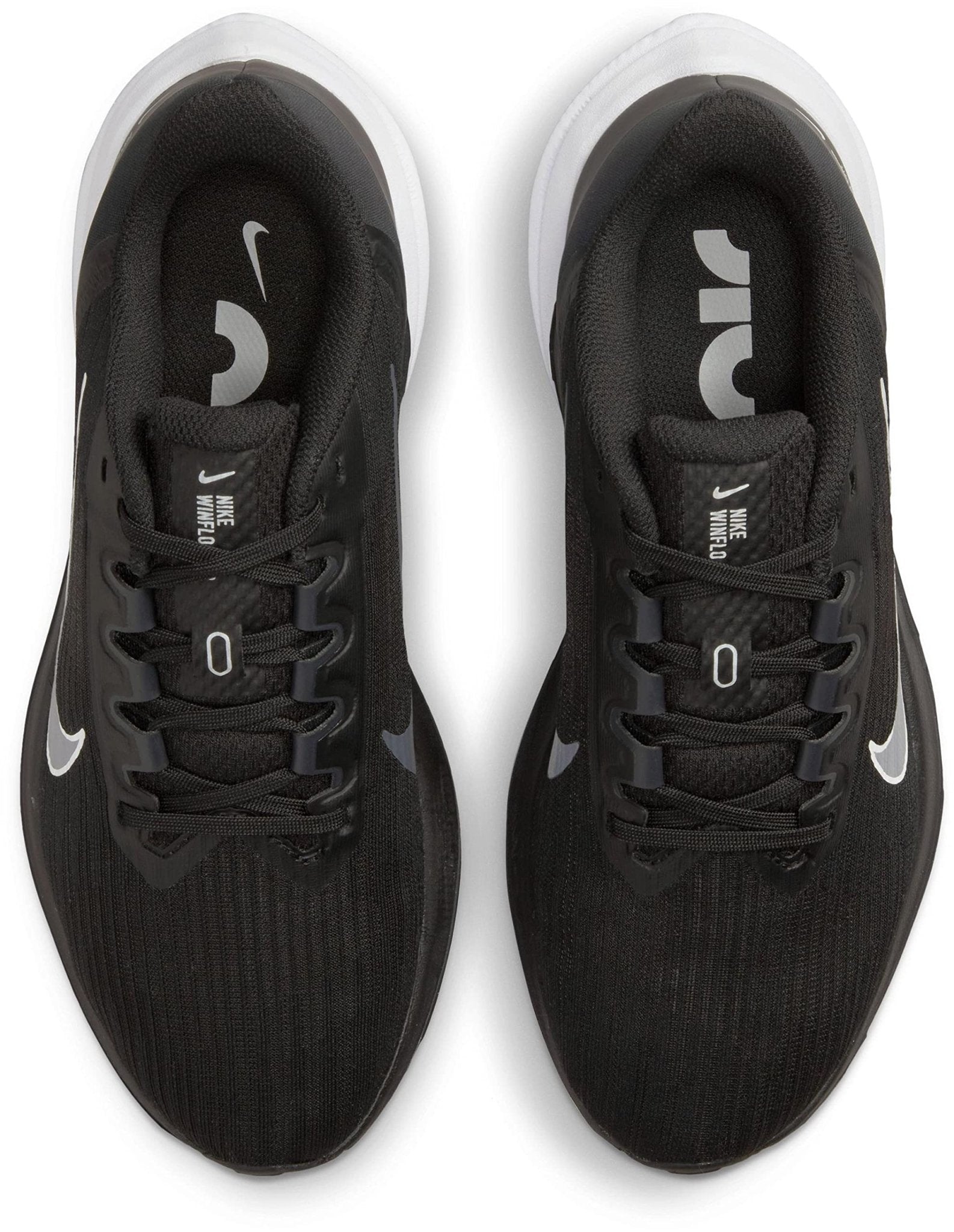 Nike Air Winflo 9 - Women's Black White Dk Smoke Grey Pure Platinum Shoe Deals Outlet