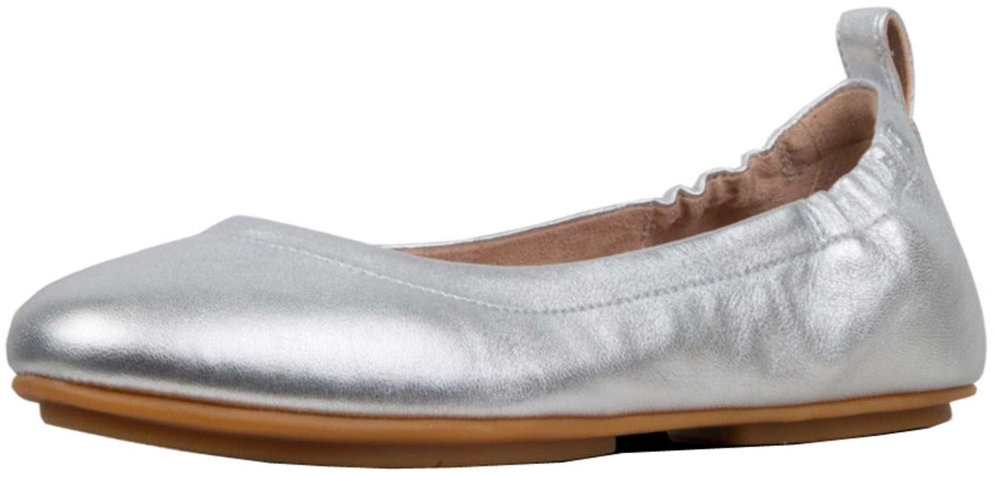 FitFlop Allegro Ballet Flats - Women's Silver Shoe Deals Outlet