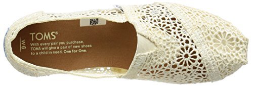 TOMS Alpargata Natural Moroccan Crochet - Women's Natural Shoe Deals Outlet