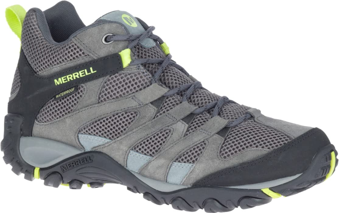 Merrell Alverstone Mid Gore - Tex - Men's Granite/Keylime Shoe Deals Outlet