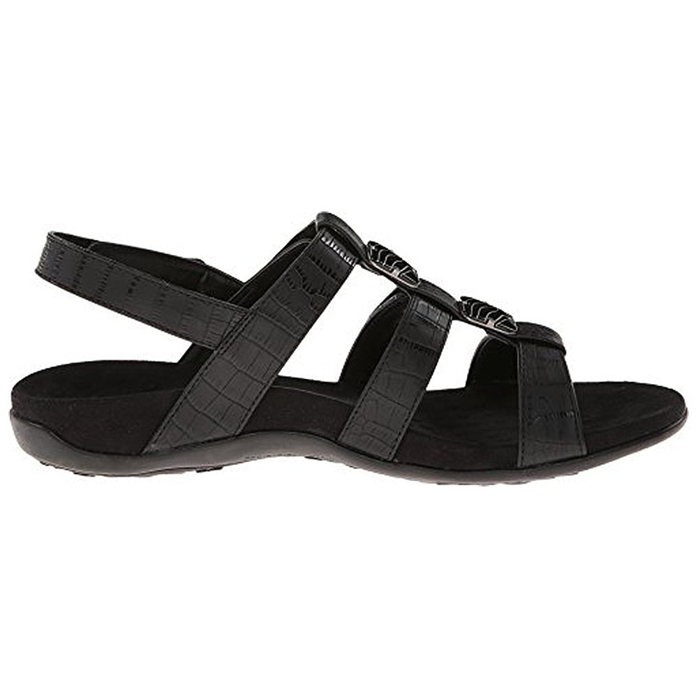 VIONIC Amber Backstrap - Women's Black Crocodile Shoe Deals Outlet