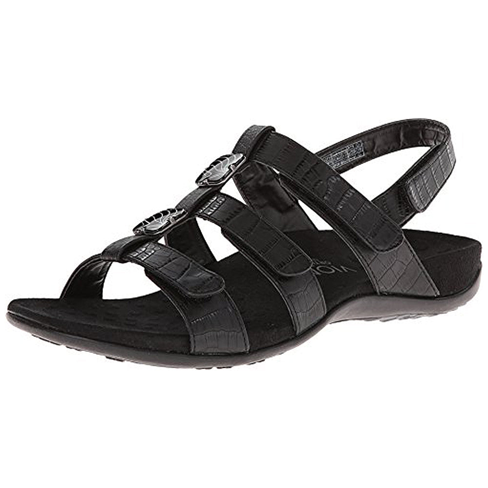 VIONIC Amber Backstrap - Women's Black Crocodile Shoe Deals Outlet