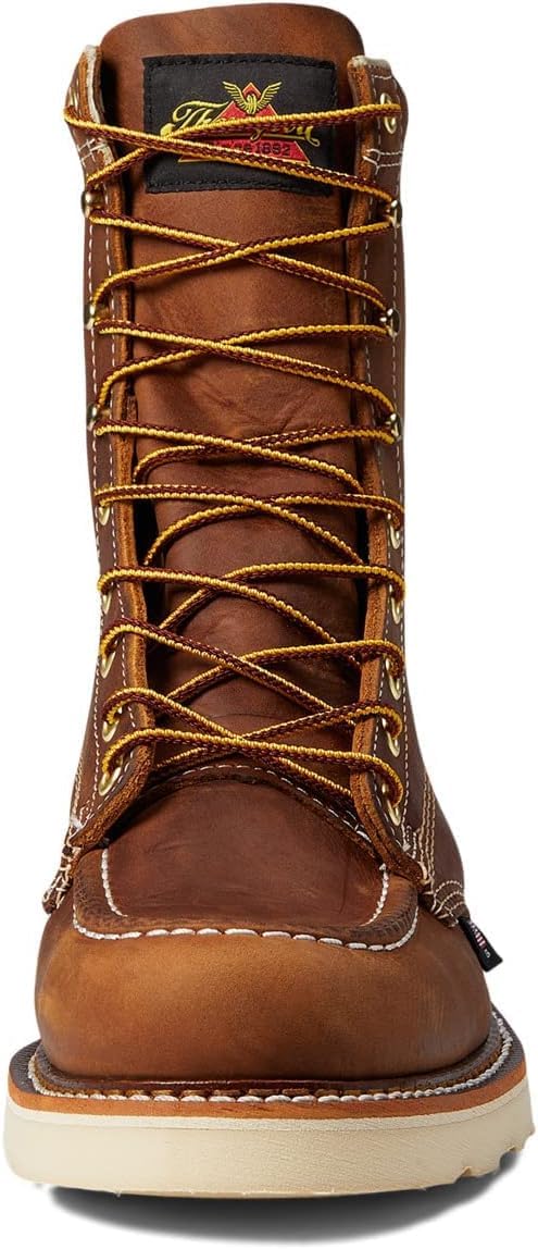 Thorogood American Heritage 8 - inch Trail Crazy Horse Moc Toe Wedge - Men's Trail Crazyhorse - Cream Shoe Deals Outlet