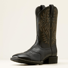 Ariat Sport Western Wide Square Toe Cowboy Boot Black Deertan 9.5 D 884849930069 Shoe Deals Outlet