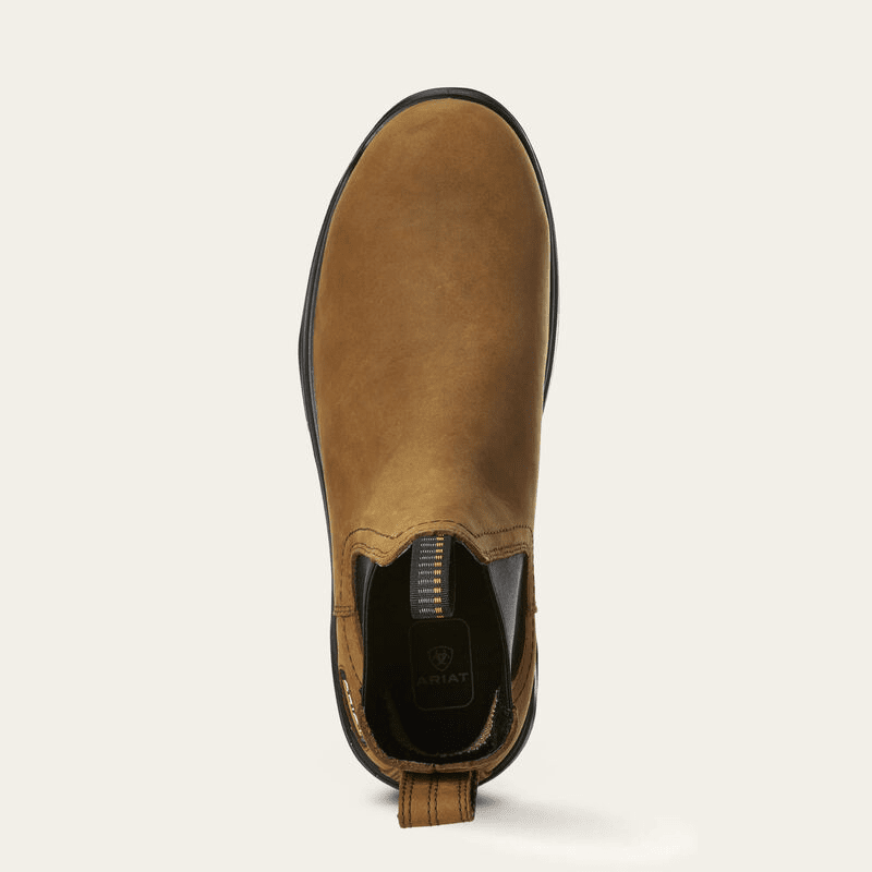 Ariat Turbo Chelsea Waterproof Carbon Toe Work Boot Aged Bark 11 D 889359895570 Shoe Deals Outlet