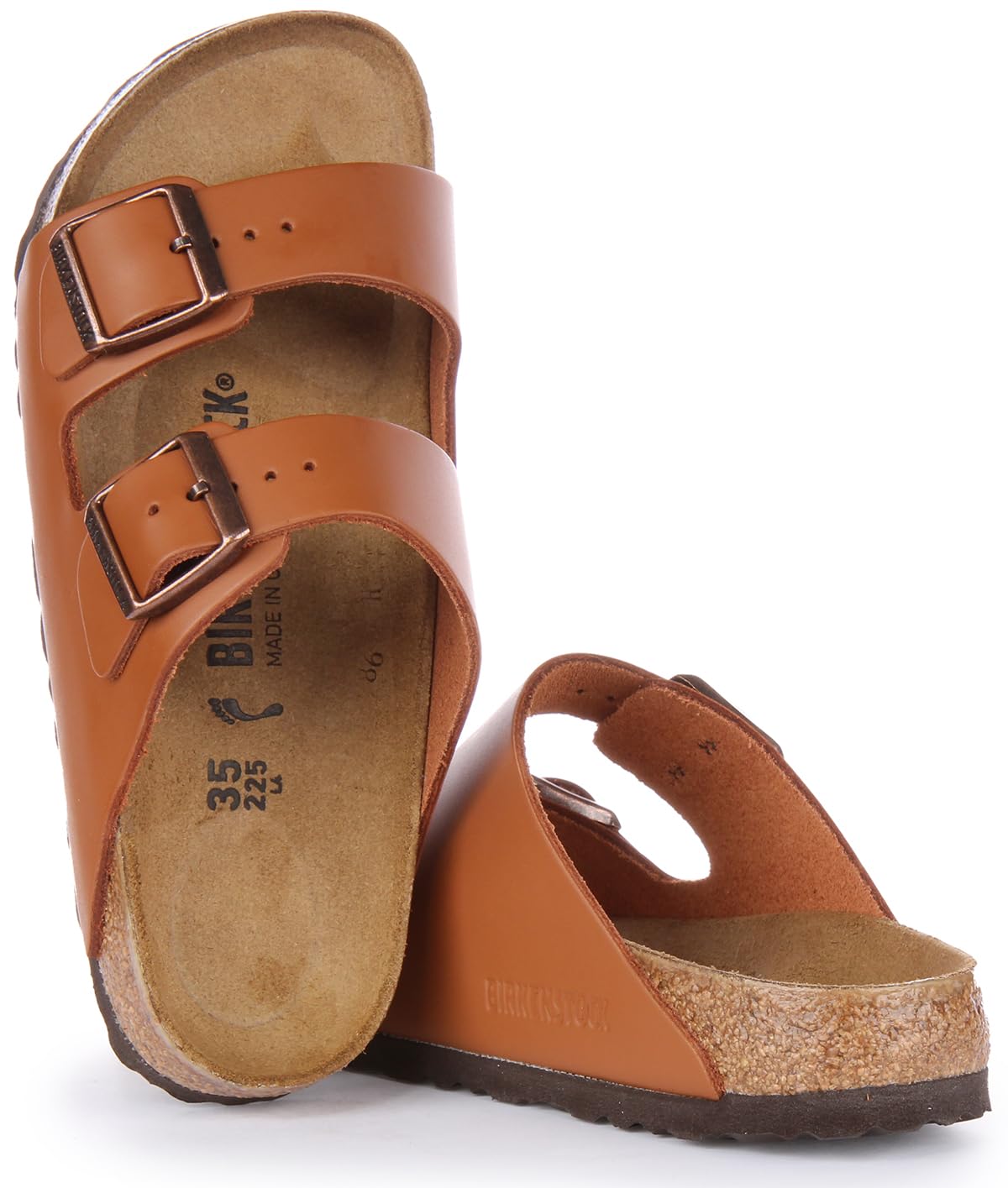 Birkenstock Arizona Natural Leather - Unisex Ginger Brown Shoe Deals Outlet