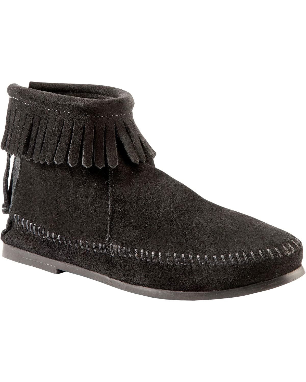 Minnetonka Back Zip Hardsole Boot - Women's Black Shoe Deals Outlet