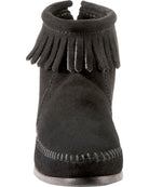 Minnetonka Back Zip Hardsole Boot - Women's Black Shoe Deals Outlet
