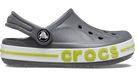 Crocs Bayaband Clog - Kids Grey/Lime Shoe Deals Outlet