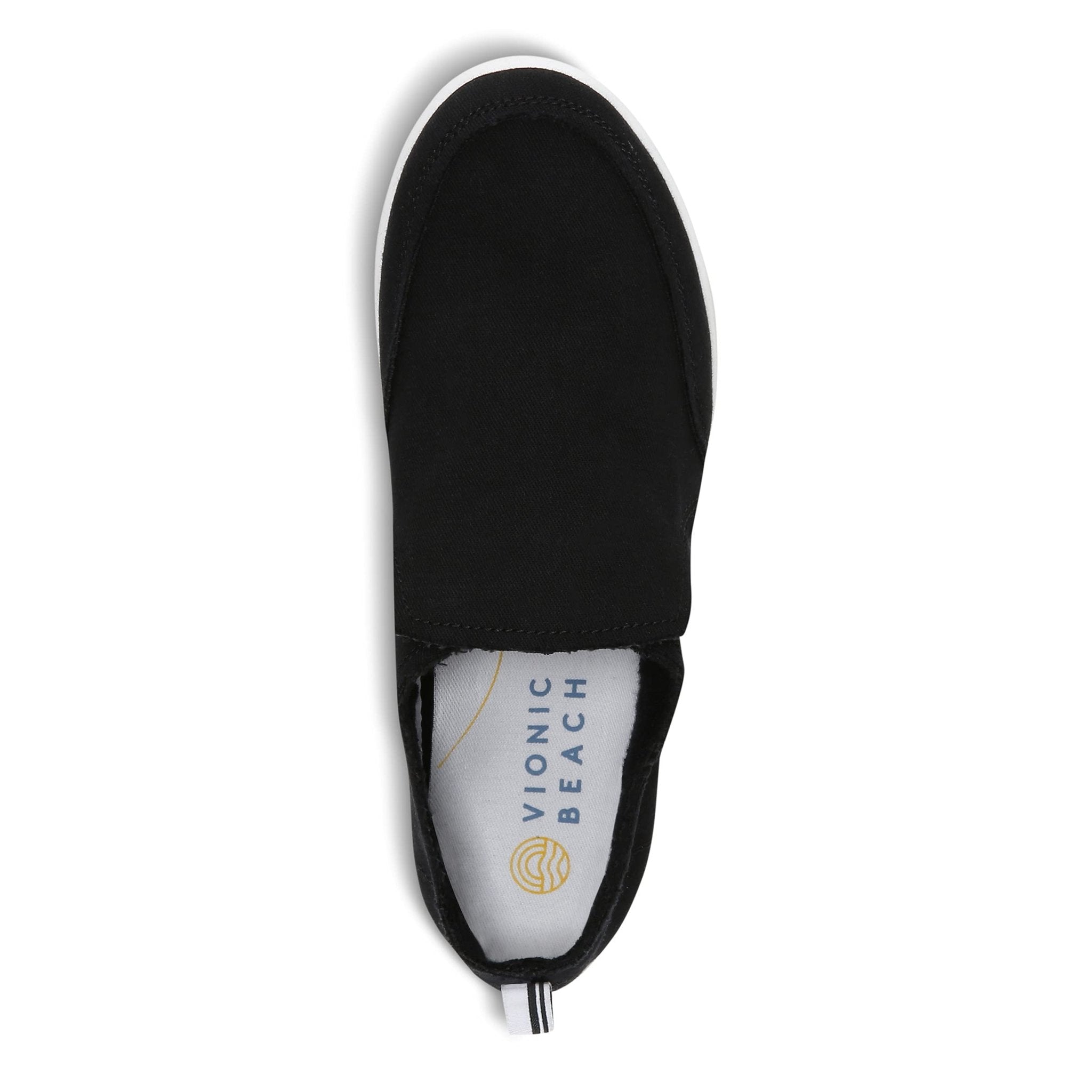 VIONIC Beach Malibu Slip - on Sneaker - Women's Black Canvas Shoe Deals Outlet