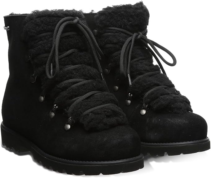 BEARPAW Alisa Black / Black 9 M 889918843318 Shoe Deals Outlet
