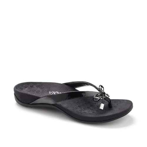 VIONIC Bella Toe Post Sandal - Women's Black Shoe Deals Outlet