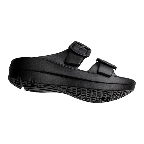 Telic Footwear Boise Bliss Buckle Sandals - Women's Midnight Black Shoe Deals Outlet