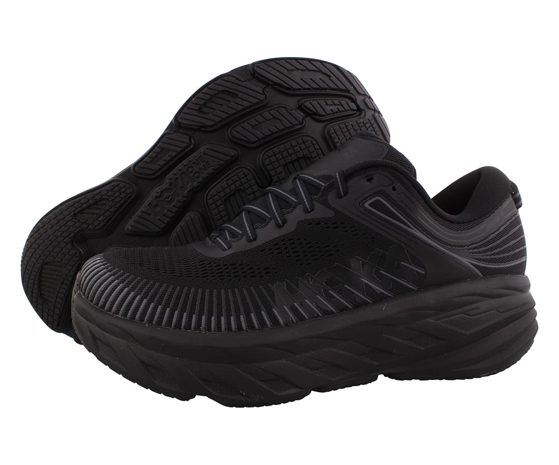Hoka Bondi 7 - Women's Black/White Shoe Deals Outlet