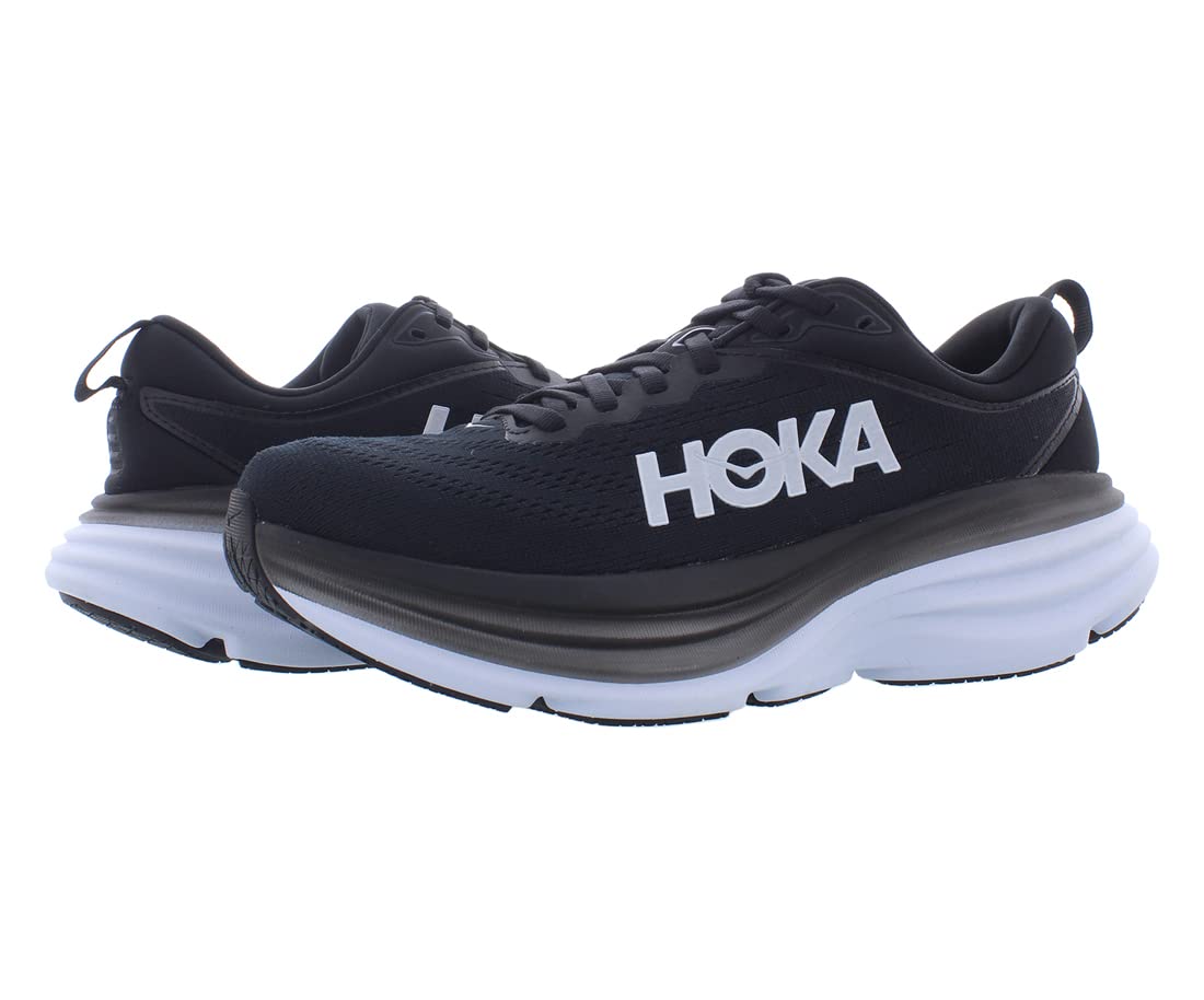 Hoka BONDI 8 - Women's Black/White Shoe Deals Outlet